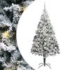 vidaXL Kunstig juletre Hvit 210 cm PVC og St&aring;l og Plast