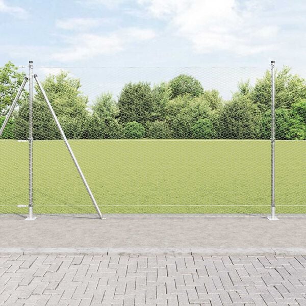 vidaXL Gjerdep&aring;le s&oslash;lv 50 x 1,6 m (25 mm mesh) St&aring;l