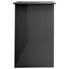vidaXL Skrivebord høyglans grå 100x50x76 cm sponplate