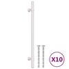 vidaXL Skaph&aring;ndtak 10 stk s&oslash;lv 192 mm rustfritt st&aring;l
