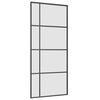 vidaXL Skyved&oslash;r med monteringssett svart 90x205 cm ESG-glass