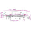 vidaXL Uttrekkbar dagseng uten madrass voksbrun 90x190 cm heltre furu