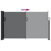 vidaXL Uttrekkbar sidemarkise svart 117x300 cm