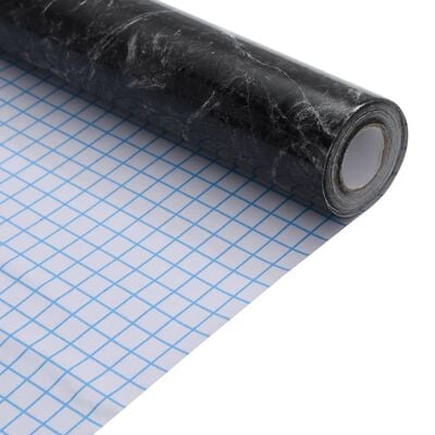 vidaXL Møbelklistremerke selvklebende matt svart 90x500 cm PVC