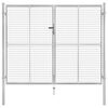 vidaXL Hageport galvanisert st&aring;l 306x200 cm s&oslash;lvfarget