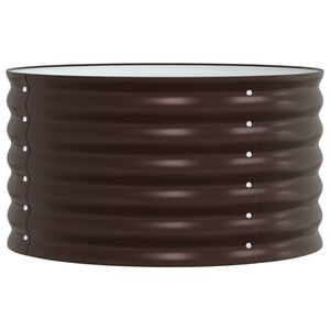 vidaXL Hevet bed Brun 80 x 80 x 44 cm St&aring;l