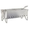 vidaXL Camping b&aring;lplass 42 x 22 x 18 cm Rustfritt st&aring;l S&oslash;lv