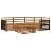vidaXL Utend&oslash;rs sofa-sett 5 pcs Naturlig Solid akasietre