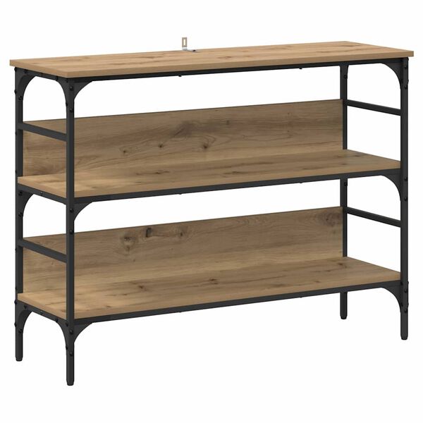 vidaXL Konsollbord artisan eik 100 x 32 x 75 cm Konstruert tre