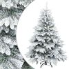 vidaXL Kunstig svingbar juletre med sn&oslash;dekk med stativ Hvit 150 cm