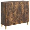 vidaXL Serviesskap R&oslash;kt Eik 89 x 34,5 x 80 cm Konstruert tre