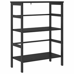 vidaXL Bokhylle 2 niv&aring;er 60 x 29,5 x 81 cm Konstruert tre Svart Eik