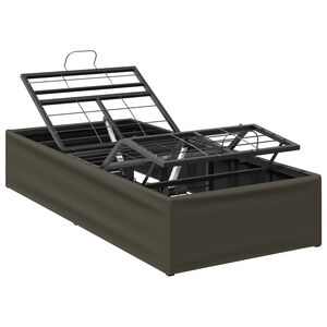vidaXL Elektrisk Justerbar Seng Ramme Gr&aring; 200 x 80 x 33,5 cm St&aring;l