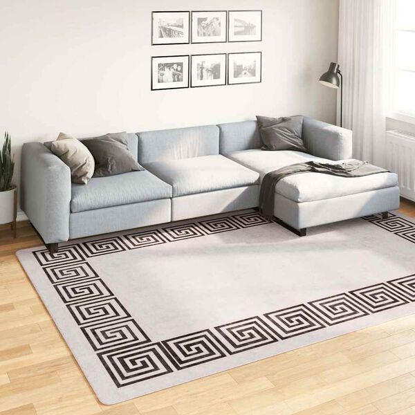 vidaXL Vaskbart teppe 190x300 cm lys beige
