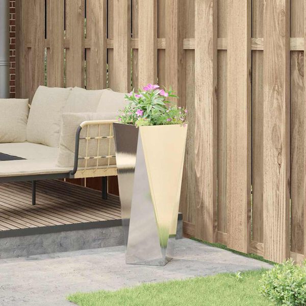 vidaXL Plantekassed s&oslash;lv 30 x 30 x 75 cm Rustfritt St&aring;l