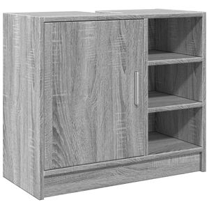 vidaXL Servantskap gr&aring; sonoma 63x29x55 cm konstruert tre
