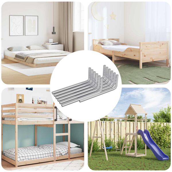 vidaXL Unbrakon&oslash;kkel 12 pcs s&oslash;lv 32 x 86 mm St&aring;l