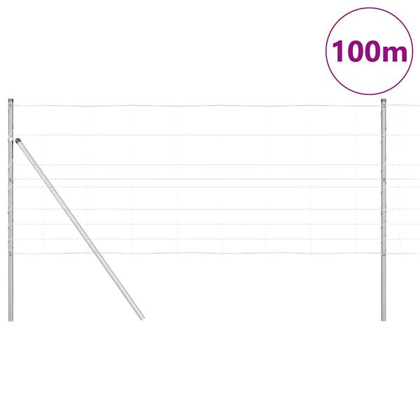 vidaXL Gjerdep&aring;le Galvanisert 100 x 1 m St&aring;l