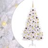 vidaXL Kunstig juletre Hvit 90 x 90 x 180 cm PVC og metall