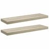 vidaXL Flytende vegghyller 2 stk eik 80x23,5x3,8 cm MDF