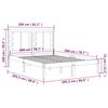 vidaXL Sengeramme svart heltre furu 200x200 cm
