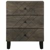 vidaXL Nattbord svart 50x33x62 cm heltre mango