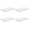vidaXL Flytende vegghyller 4 stk h&oslash;yglans hvit 40x23,5x3,8 cm MDF