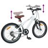 vidaXL Kids Mountain Bike 20 Tommer 6-Speed for 5-8 &aring;r gamle Hvit