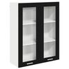 vidaXL Hengende skap Svart Eik 80 x 31 x 100 cm Konstruert tre