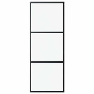 vidaXL Skyved&oslash;r 3-panel ESG-glass og aluminium 76x205 cm svart