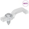 vidaXL LED Strip Clips 23,8 mm 12 stk. Gjennomsiktig Plast og Jern