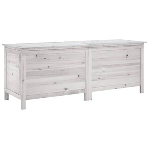 vidaXL Putekasse hvit 150x50x56,5 cm heltre gran