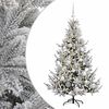 vidaXL Kunstig juletre med julekuler 120 cm 150 LED-lys Varmhvit