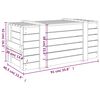 vidaXL Putekasse honningbrun 91x40,5x42 cm heltre furu