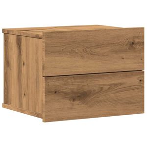 vidaXL Veggmontert nattbord artisan eik 40x32x30 cm