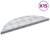 vidaXL Trinn 15 stk. 60 x 18 x 2,5 cm s&oslash;lv Aluminium Halvm&aring;ne