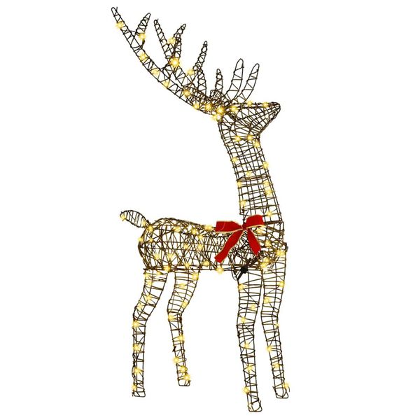 vidaXL Reinsdyrfamilie 3 pcs Varmhvit 67 x 26 x 127 cm Rotting