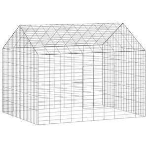 vidaXL Kaninbur s&oslash;lv 100 x 78 x 78 cm Galvanisert St&aring;l