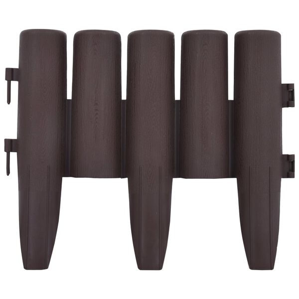 vidaXL Plenkanter 36 stk brun 10 m PP