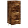 vidaXL Highboard r&oslash;kt eik 34,5x34x180 cm konstruert tre