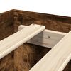 vidaXL Sengeramme uten madrass røkt eik 150x200 cm konstruert tre