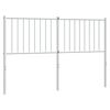 vidaXL Utskiftbar sengegavl i metall hvit 135 cm
