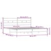 vidaXL Sengeramme i metall uten madrass sonoma eik 193x203 cm