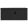 vidaXL Arkivskap svart 90x40x130 cm st&aring;l