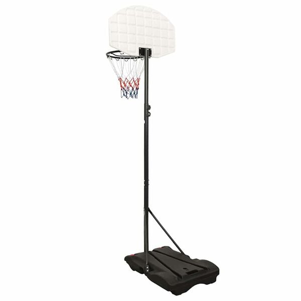 vidaXL Basketballstativ hvit 216-250 cm polyeten