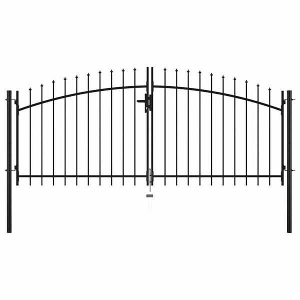 vidaXL Dobbel hageport med spydhoder 300x150 cm