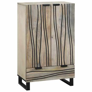 vidaXL Medieoppbevaringsskap og -hyller Hvit og svart 60 x 33 x 100 cm