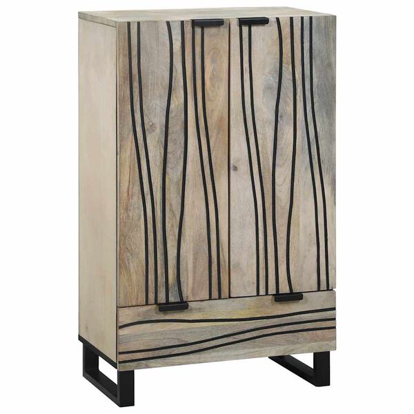 vidaXL Medieoppbevaringsskap og -hyller Hvit og svart 60 x 33 x 100 cm