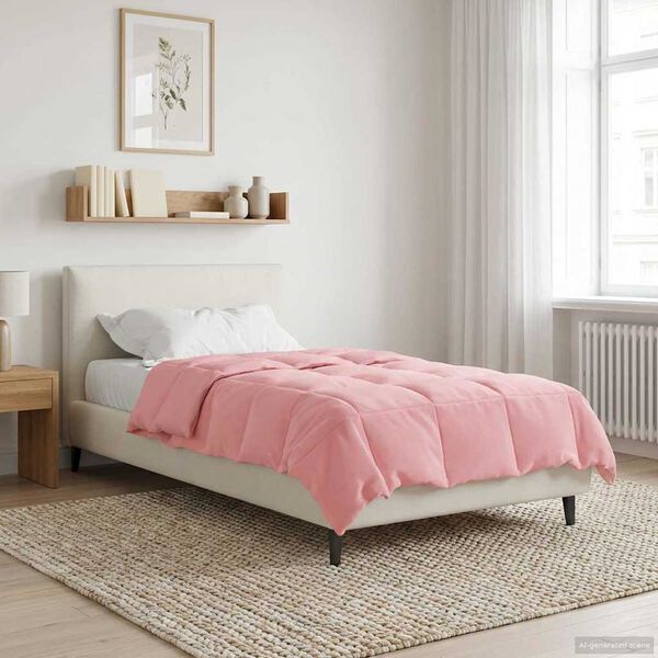 vidaXL Vinter Dynen Quilted Rosa 155 x 200 cm Mikrofiber