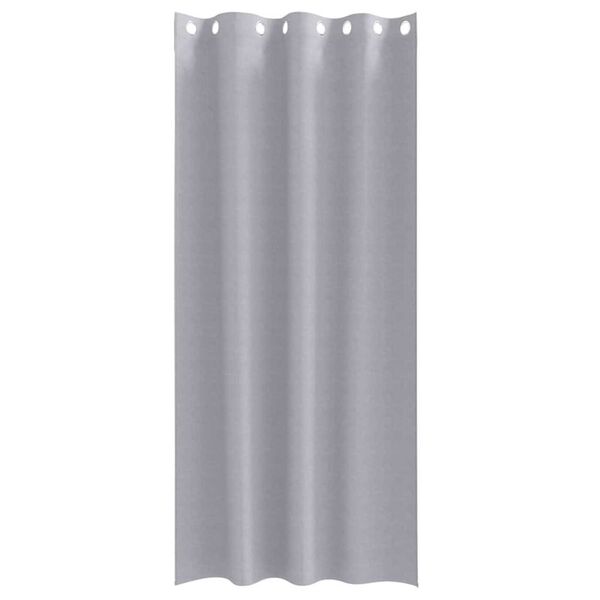 vidaXL Mørkleggende Gardiner med Ringer 2 pcs Metall Grå 260 x 140 cm